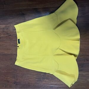 Bardot Yellow Ruffle Skort
